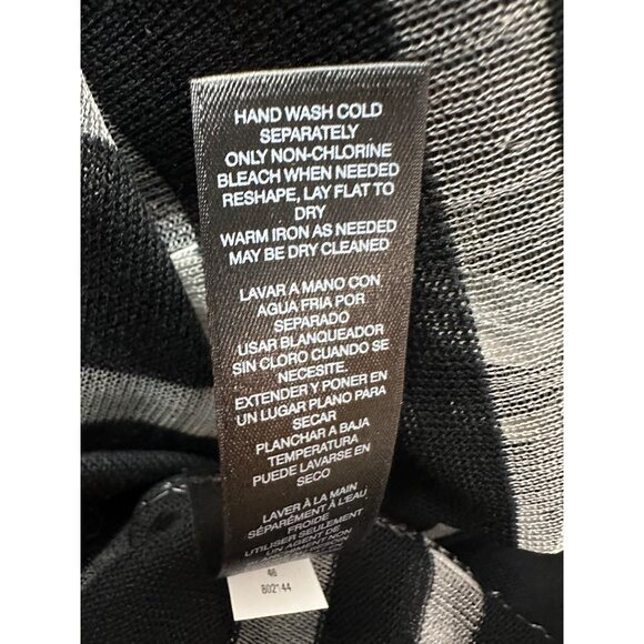 Chico's Shirt Size 0 Small NWT Travelers Stripe Dolman Top Black/White Oversized - Picture 8 of 15